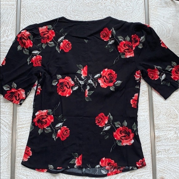 BP x Claudia Sulewski Black Rose print top New - Picture 10 of 11